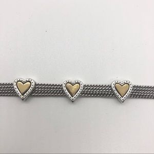 Two Tone Brighton Heart Bracelet